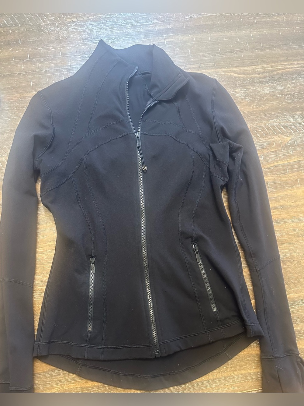 lululemon athletica Black Zip-Up Performance Bomber Jacket